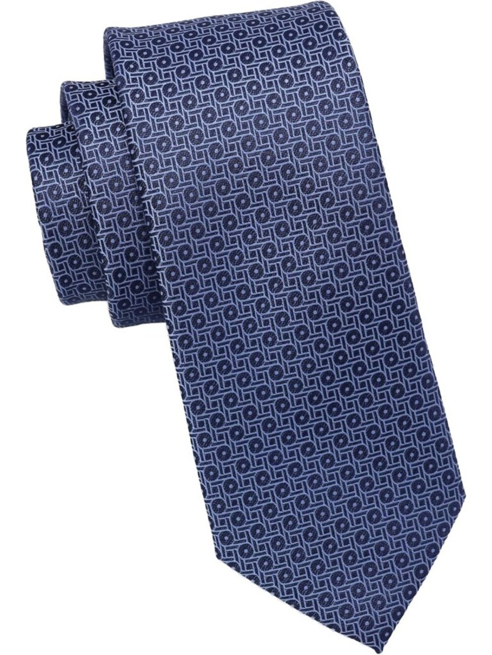 Navy Blue Solid & Pattern Necktie | Modern Formal Business Tie for Men